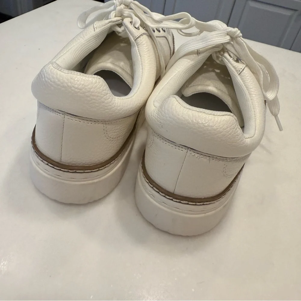 Vince Camuto ”Randay” Women’s Platform Bright White Leather Sneakers Sz 9.5 NEW